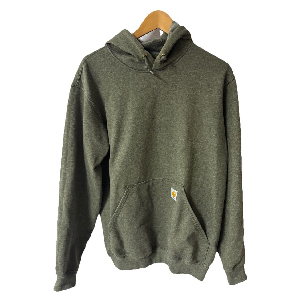 Carhartt Men’s Original Fit Midweight Logo Sleeve Hoodie Olive Green Size Small